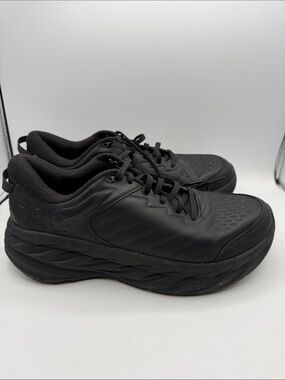 HOKA BONDI 9 SR work shoe men’s 12 All-Black Athletic Sneakers S14